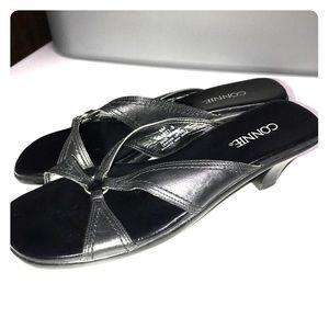 Black Leather Sandals SZ 8